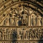 Le tympan de la cathdrale de Bourges : Portail du Jugement dernier.
