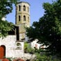 Montcuq: Le clocher octogonal de l'�glise Saint Hilaire