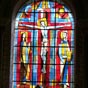 Un superbe vitrail qui n'apparat pas anachronique au sein de l'difice ddi  Saint Jacques!