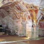 La crypte de l'glise de Gargilesse, situe sous le chevet, rserve une nouvelle surprise avec ses votes entirement dcores de fresques, dont les plus anciennes remontent au XIIIe sicle.