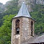 Dtail du clocher de l'glise de canfranc