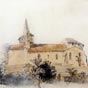 En l'glise actuelle on peut dcouvrir une aquarelle signe en 1863 par le peintre bordelais Gustave LABAT et qui reprsente l'ancienne glise Saint-Pierre de Pissos (XII-XIVe sicle).