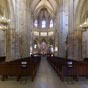 La cathdrale Santiago de Bilbao: la nef centrale. Architecturalement, l'actuel difice est un mlange de style gothique du xve sicle pour le clotre et la vote principale et de style no-gothique pour la faade et la flche.