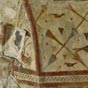 Santa Eulalia de Boveda: Les murs sont couverts de fresques  reprsenant principalement des oiseaux.