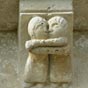 Couple amoureux, modillon faade du transept