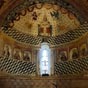 Melide: La nef unique et l'abside semi-circulaire de l'glise Santa-Maria abrient des fresques du XVIe sicle 