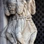 Les atlantes enchans du trumeau du portail ouest.