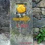 Peu aprs Melide: la borne des 50 derniers kilomtres avant Santiago...