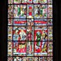 Vitrail de la Crucifixion (XIIe s) dans la cathdrale Saint-Pierre.