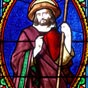 Magnifique vitrail reprsentant Saint Jacques.