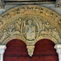 Sur le tympan de l'glise Saint-Andr, sont reprsents saint Matthieu (en jeune homme), saint Marc (en lion), saint Luc (en taureau) et saint Jean (en aigle).