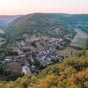 Le village d'Espagnac vue d'avion.