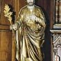 Climbach (Bas-Rhin), �glise Saints-Philippe et Jacques : statue XV� s. 