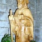 Dijon (C�te-d'Or), �glise Saint-Michel : statue contemporaine en bois de 2005.
