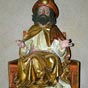 Kayserberg (Haut-Rhin), �glise de la Sainte-Croix : saint Jacques en majest�, statue de 1523.