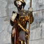 Marsat (Puy-de-D�me), �glise Notre-Dame : statue en bois dor�.