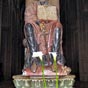 Orense (Espagne/Galice), cath�drale San-Martin : Portail, saint Jacques en Majest�.
