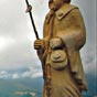 Orisson (Saint Jean Pied de Port-Ronceveaux), statue en bois � Orisson, LP, T, V.