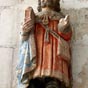Palluau-sur-Indre, �glise Saint-Sulpice : statue en pierre polychrome (XV/XVI� s.).