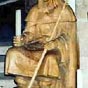 V�zelay, statue en bois, oeuvre du sculpteur Christian Delacoux, V.