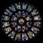 Rosace, inspire de Notre-Dame de Paris, depuis l'intrieur de la nef.