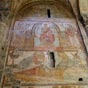 Dans la partie nord du transept se trouvent,  l'ouest, plusieurs fresques peintes dont un Agnus Dei au plafond et une reprsentation du cycle de la rsurrection. Partie suprieure du cycle de la rsurrection. 