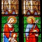 Eglise Sainte-Marie: Vitraux reprsentant la Vierge Marie, l'Enfant Jsus et Saint Joseph