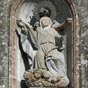 Portor: Eglise Santa-Maria: La Vierge reprsente sur la faade de l'glise.
