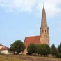 L'glise d'Aurebiat nous apparat aprs 2 h 40 de prgrination....Nous avons parcouru 10,6 km !