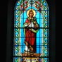 Brengues: L'glise Saint-Sulpice-Vitrail reprsenant Saint Jean
