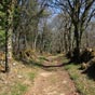 Le causse de Gramat:A la sortie de la bourgade de Gramat le GR6 ctoie un plan d'eau avant de traverser la rivire Alzou que l'on redcouvrira  plus loin au fond d'un profond canyon de plus d'une centaine de mtres, creus il y a plusieurs millions d'annes.