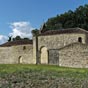 Selon la lgende, Hermana fille du seigneur des lieux fonda au 9me sicle un monastre o elle fut dcapite par les Normands ou les Sarrasins. Au 12me sicle la famille de la sainte fit reconstruire le monastre. Aujourdhui il ne reste que cette petite glise romane perdue dans la campagne  8 kilomtres de la ville de Condom.