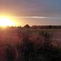 De bon matin au dpart de Lusignan, le soleil se lve et donne de trs belles couleurs aux champs que nous allons cotyer tout au long de cette tape.