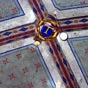 L'glise porte le T (tau) des Antonins (qui donnrent le nom  la cit)sur une de ses cls de vote et possde un reliquaire du saint en forme de bras. Le T (tau), lettre commune au grec et  l'hbreu, symbolise tout  la fois le bton du saint, la croix du Christ, la vie spirituelle et la sant. L'ordre des Antonins avait t fond en 1119 dans le Dauphin  la suite de la gurison miraculeuse d'un gentilhomme survenue cinquante ans plus tt et attribue aux reliques du saint ermite, ramenes de Constantinople. Les Antonins soignrent le 'feu de saint Antoine' qui tait sans doute l'ergotisme , et plus tard la peste. La dispartion progressive de ces maladies marqua la fin de l'ordre, prononce en 1775; il fut alors runi  celui de Malte.
