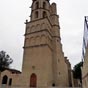 Avignonet-Lauragais: L'difice est du XVe sicle, avec flche octogonale, portail gothique, abside  cinq pans garnie de contreforts et gargouilles.