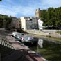 Le canal de la Robine, ct passage des Barques