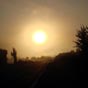 Lever de soleil  Neuvy-Saint-Sepulhcre visible pour les plerins qui partiront tt...