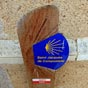 Un panneau rappelant que Neuvy-Saint-Spulchre se situe sur le chemin de Compostelle! Avant de quitter le village, il apparat bon de donner une explication  la prsence du 