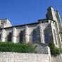 Le collgiale Saint Pierre de la Romieu:Un ancien prieur est fond  La Romieu par deux moines qui, selon la tradition, revenaient d'un plerinage  Rome, d'o le nom. En 1317 le cardinal Arnaud d'Aux l'acquiert pour y fonder la collgiale. Ce prince de l'glise, parent du pape Clment V et natif de La Romieu, tait le Camrier de la cour pontificale : il en tait en quelque sorte le vritable Ministre des Finances.