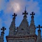 Corcubion: Dtail der la faade de l'glise Saint Marc