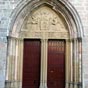 Roncesvalles: Le portail de l'glise de Santiago.