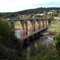 Arrive  Portomarin: le viaduc qui mne au village