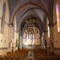 Labastide-Murat: La nef et le coeur de l'glise Sainte Catherine.